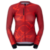 SCOTT Pro Mid Langarm-Radtrikot Damen Turbo Red - Toasted Red Vorderansicht