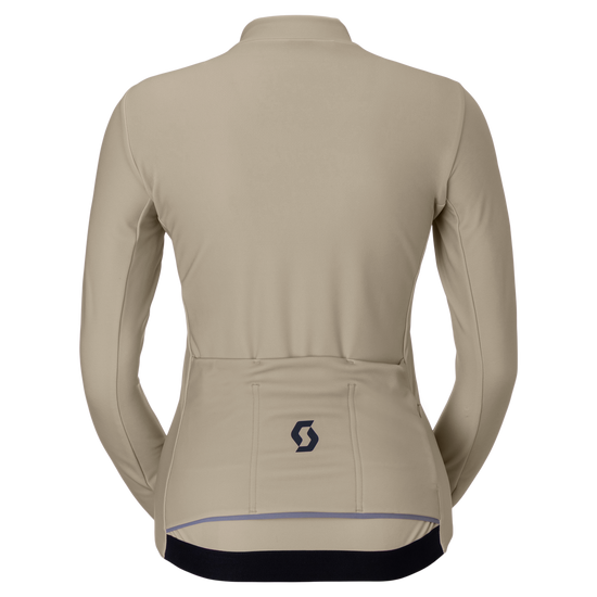 SCOTT Pro Warm Windbreaker Langarm-Radtrikot Damen - Portobello Beige - Black Rückansicht