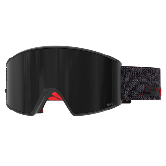 SCOTT React Skibrille – Black - Red - AMP Black Chrome S3 – Ansicht 1