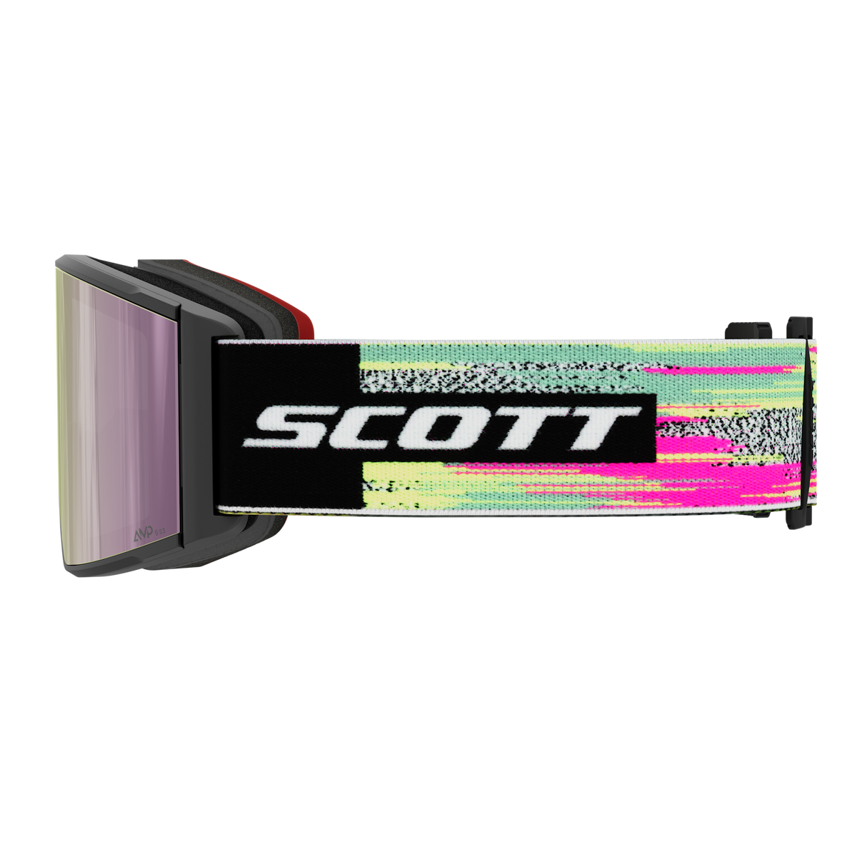 SCOTT React Skibrille – Black - Neon Yellow - AMP Lavender Chrome S3 – Ansicht 4