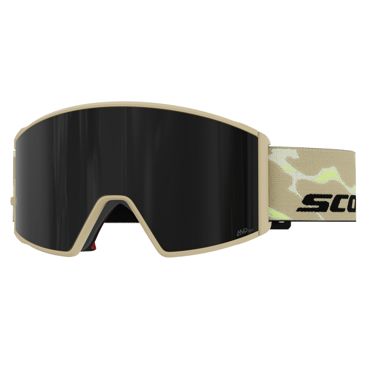 SCOTT React Skibrille – Mojave Beige - AMP Black Chrome S3 – Ansicht 1