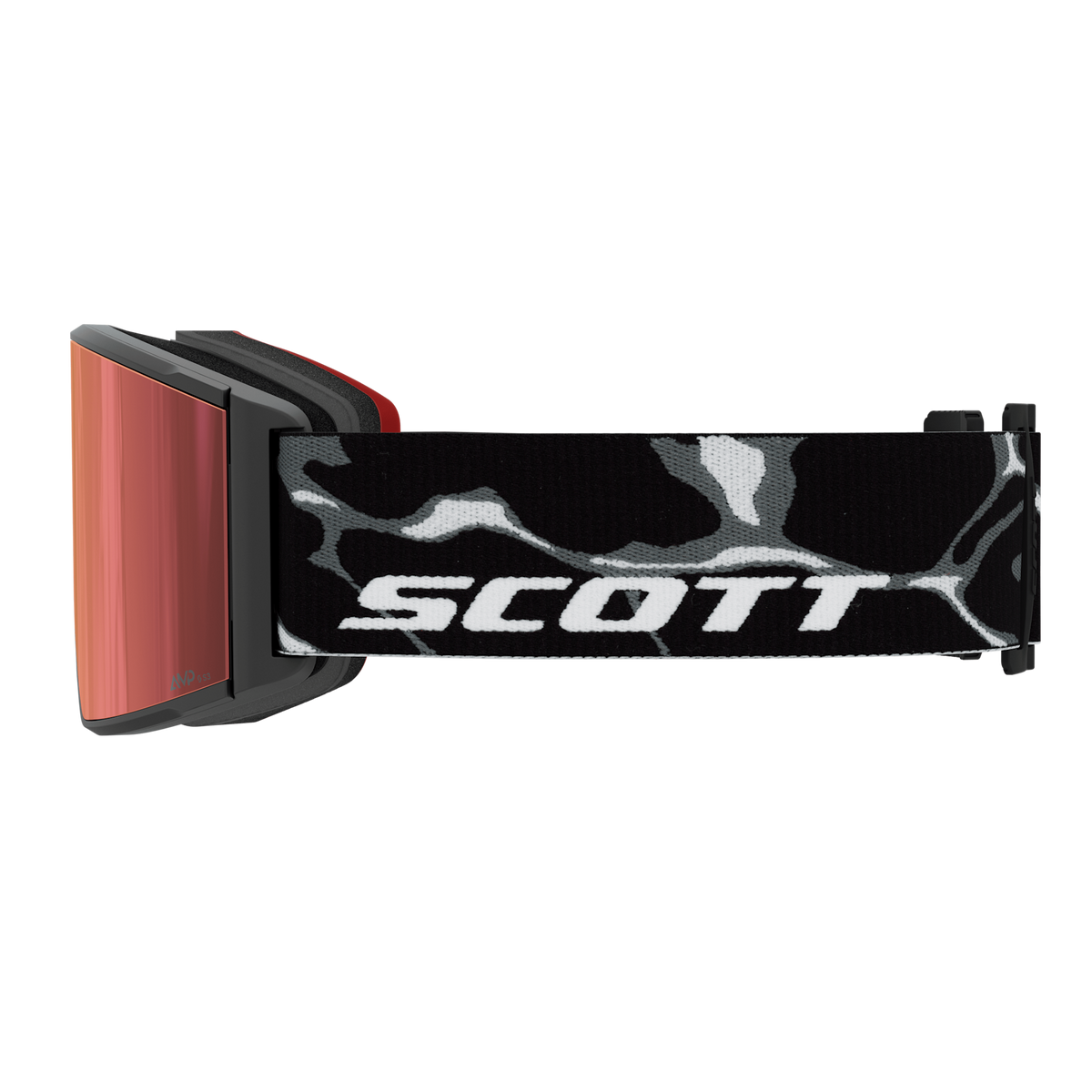 SCOTT React Skibrille – Granite Black - White - AMP Red Chrome S3 – Ansicht 4
