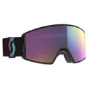 Scott REACT GOGGLE - Black - Aurora Green - Enhancer Teal Chrome One Size Brillen - PeakStyle