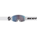 Scott REACT GOGGLE - Mineral White - Black - Enhancer Blue Chrome One Size Brillen - PeakStyle