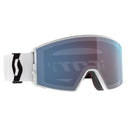 Scott REACT GOGGLE - Mineral White - Black - Enhancer Blue Chrome One Size Brillen - PeakStyle