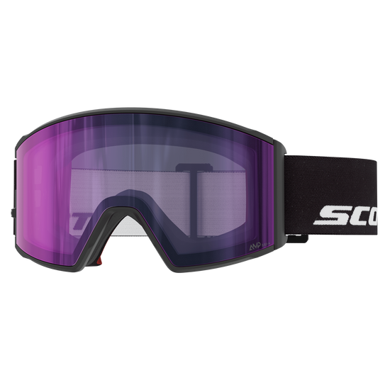 SCOTT React Light Sensitive Skibrille in Black mit AMP LS Blue Chrome Scheibe