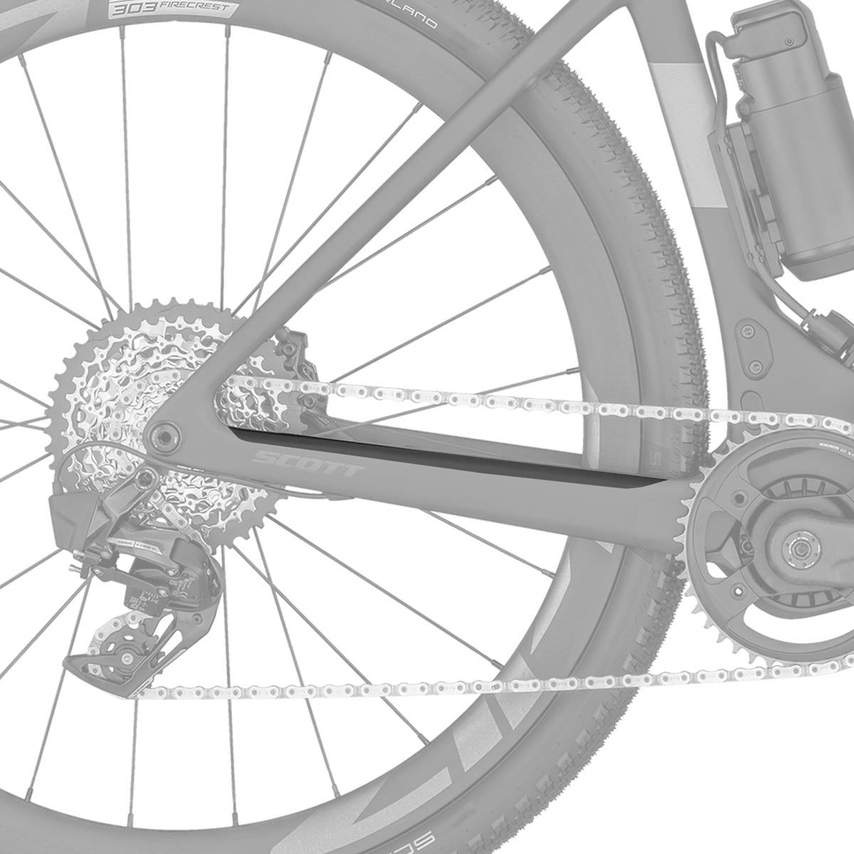 SCOTT Solace eRIDE 23 Kettenstrebenschutz - Fahrradrahmenschutz bei PeakStyle