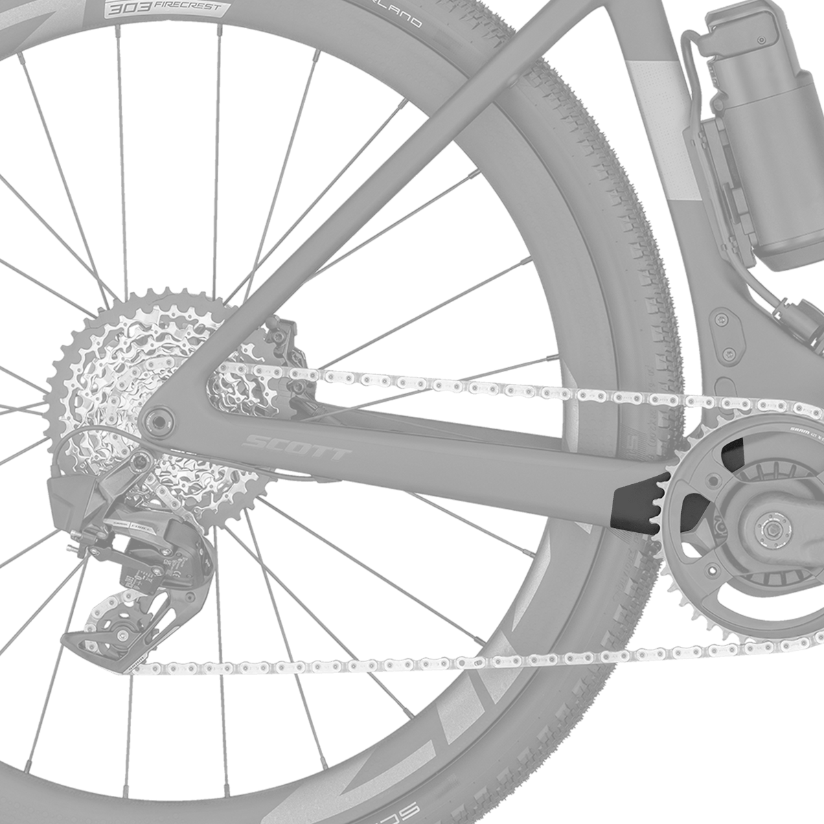 SCOTT Solace eRIDE Kettenstrebenschutzplatte - Fahrradrahmenschutz bei PeakStyle