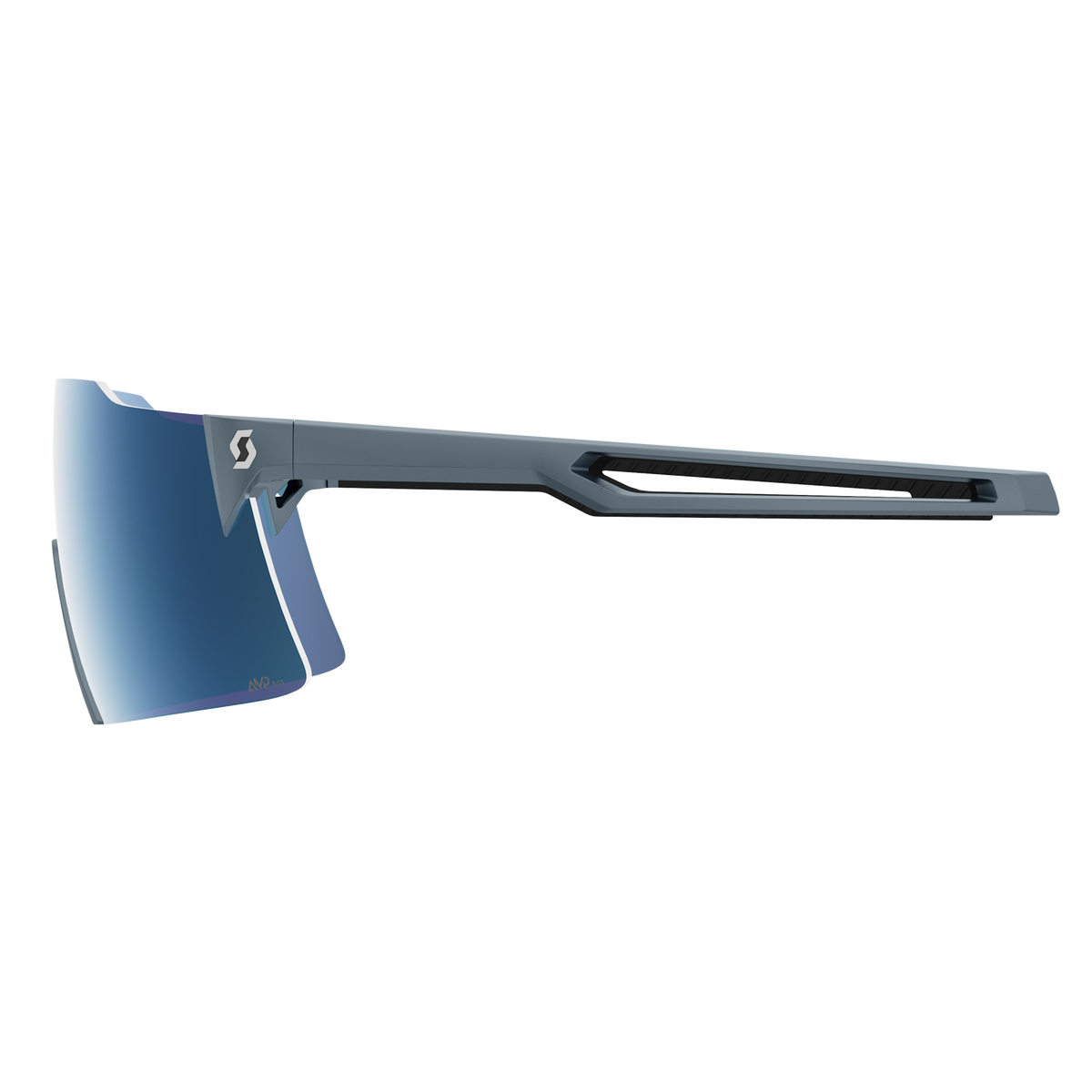SCOTT Stride Sonnenbrille Metallic Blue - AMP Beryl Blue Chrome S3 – Schrägansicht