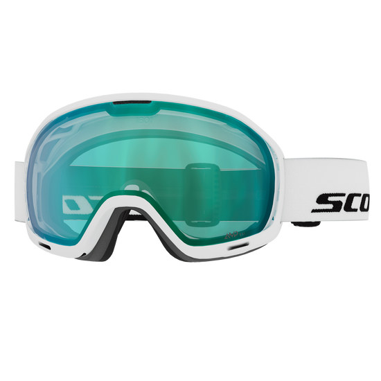 SCOTT Unlimited II OTG Skibrille White - AMP Aurora Green Chrome S1