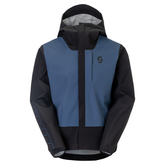 SCOTT Vertic 2.5L Waterproof Fahrradjacke Herren Black - Dusk Blue Vorderansicht