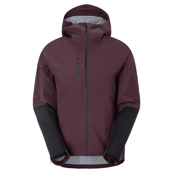 SCOTT Vertic Pro 3L wasserdichte Jacke Herren - Cocoa Red - Black