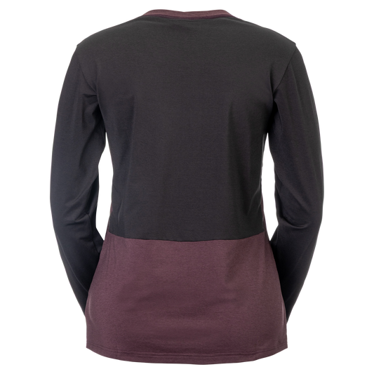 SCOTT Vertic Pro Mid Langarmshirt Damen Cocoa Red - Black Rückansicht