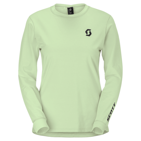 SCOTT Vertic Pro Mid Langarmshirt Damen Vapour Green Vorderansicht