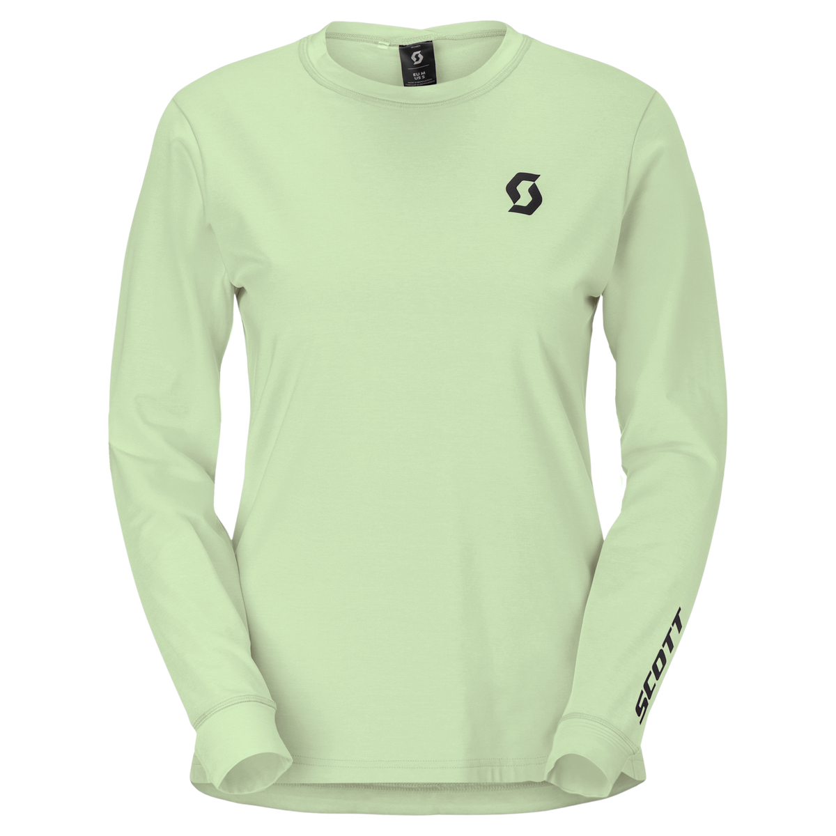 SCOTT Vertic Pro Mid Langarmshirt Damen Vapour Green Vorderansicht