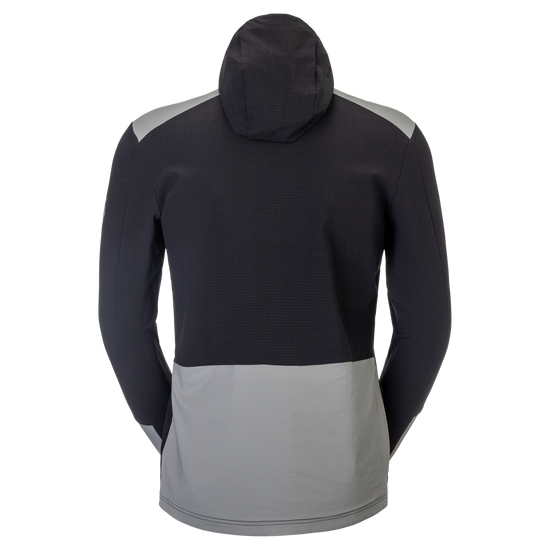 SCOTT Vertic Pro Warm Fahrrad-Hoodie Herren Black - Fog Blue Rückansicht