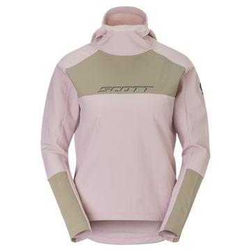 SCOTT Vertic Pro Warm Fahrrad-Hoodie Damen Wax Pink - Portobello Beige Vorderansicht