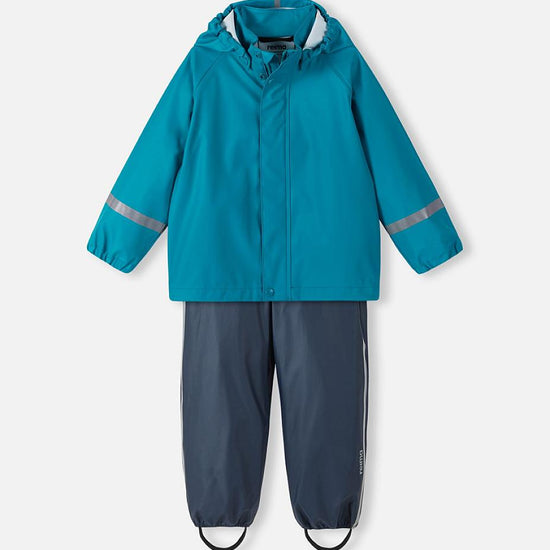 Reima Tihku Regenset in Aquatic Blue – Vorderansicht