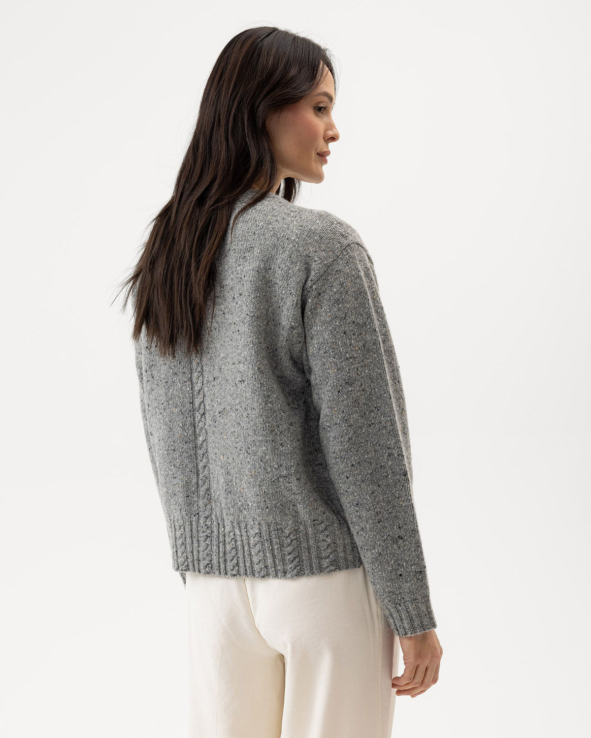 Magda Cardigan – Grey Melange– Herstelleransicht