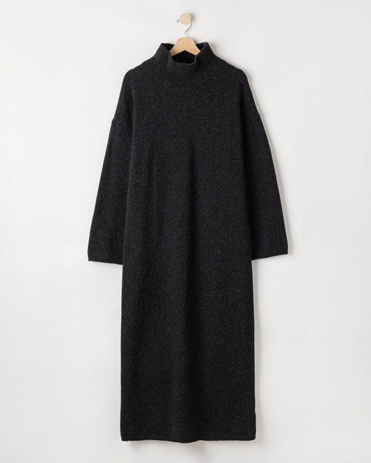 Viveka Dress – Black Melange – Kleiderbügelaufnahme