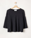 Kristina Top – Black Melange – Kleiderbügelaufnahme