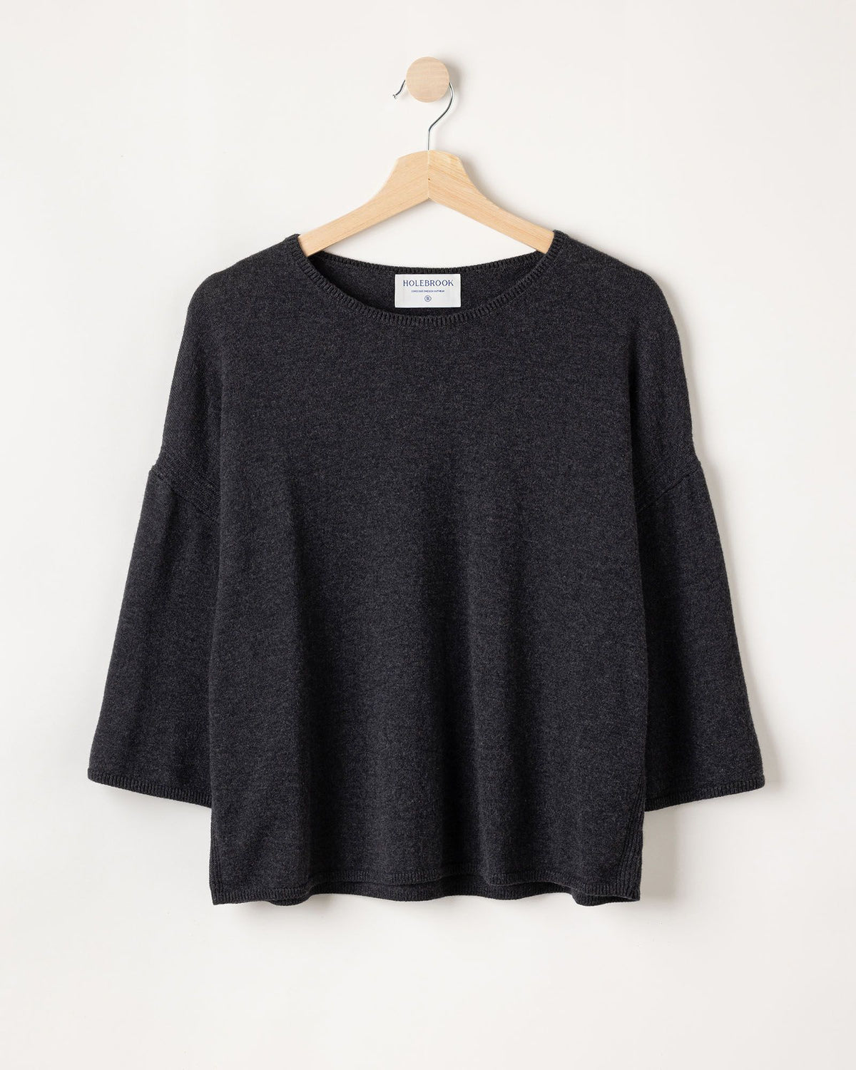 Kristina Top – Black Melange – Kleiderbügelaufnahme
