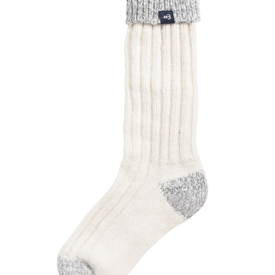 Brommö raggsocka – Off White - Light Grey Melange – Packshot
