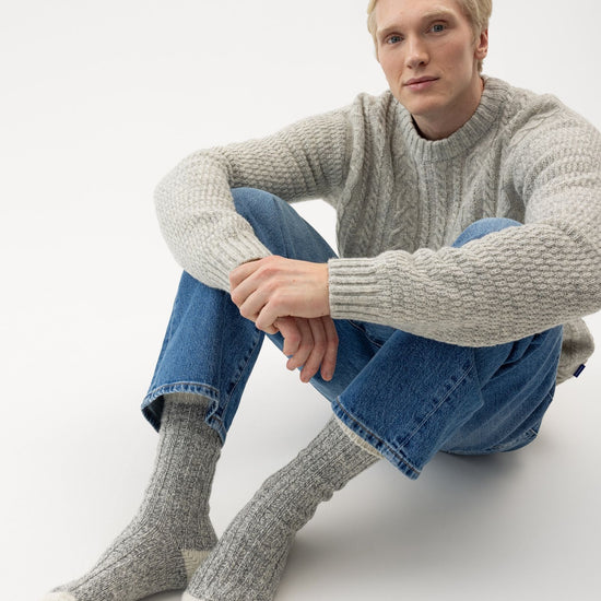 Brommö raggsocka – Grey Melange - Off White – Herstelleransicht