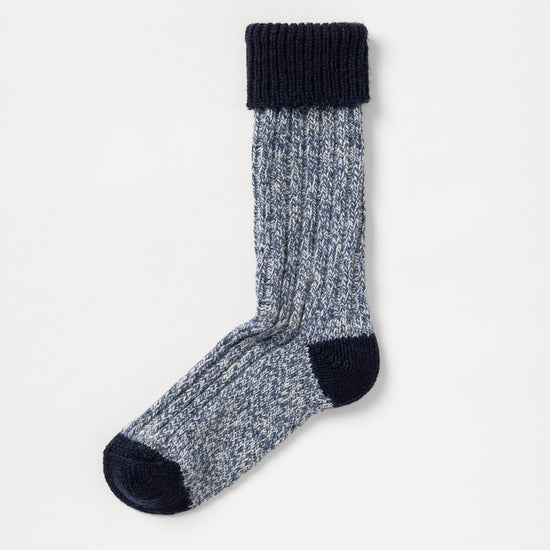 Brommö raggsocka – Denim Melange - Navy – Packshot